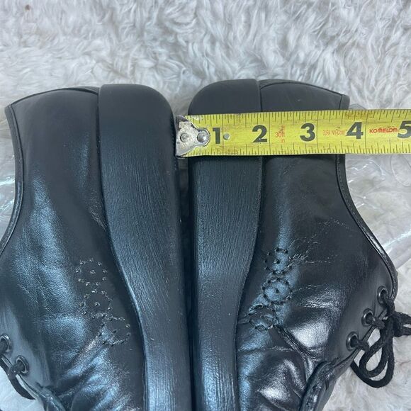 SAS Siesta leather black lace up wedge shoes size 11M - Picture 10 of 13